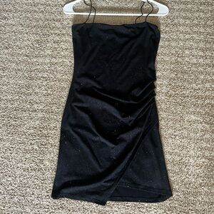 Windsor Black Sparkle Midi Dress